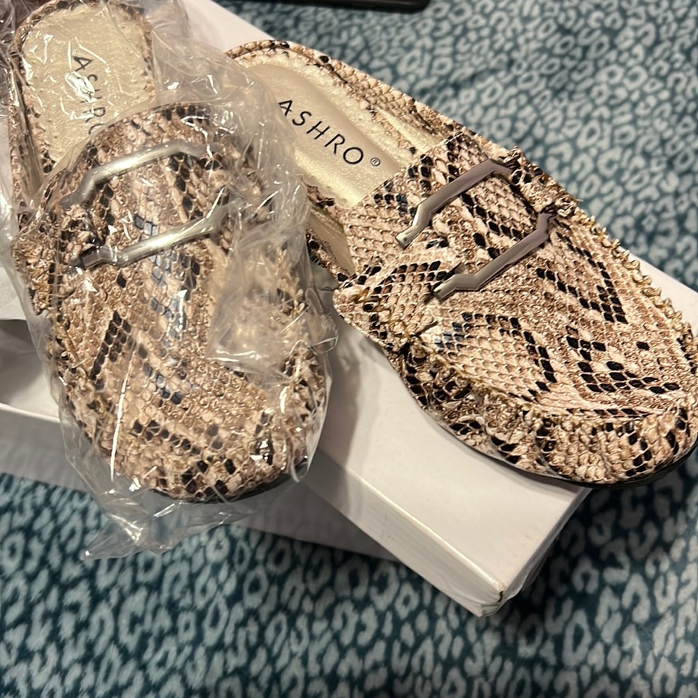 Snake Print Loafers